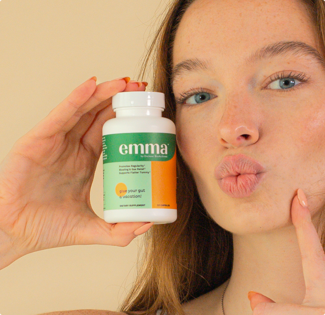 Emma Relief natural digestive supplement close-up